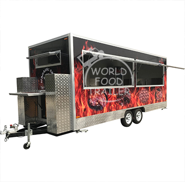 Fast Selling Square Food Trailer from China