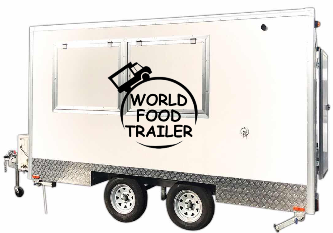 Fiber Glass Food Trailer Mobile Street BBQ Trailer for Sale
