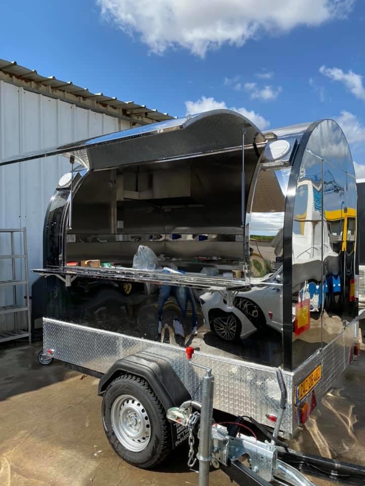 Full Stainless Steel 304 or Aluminum Round Food Trailer, Mobile Food Shop on wheels, Food Cart, Food Van