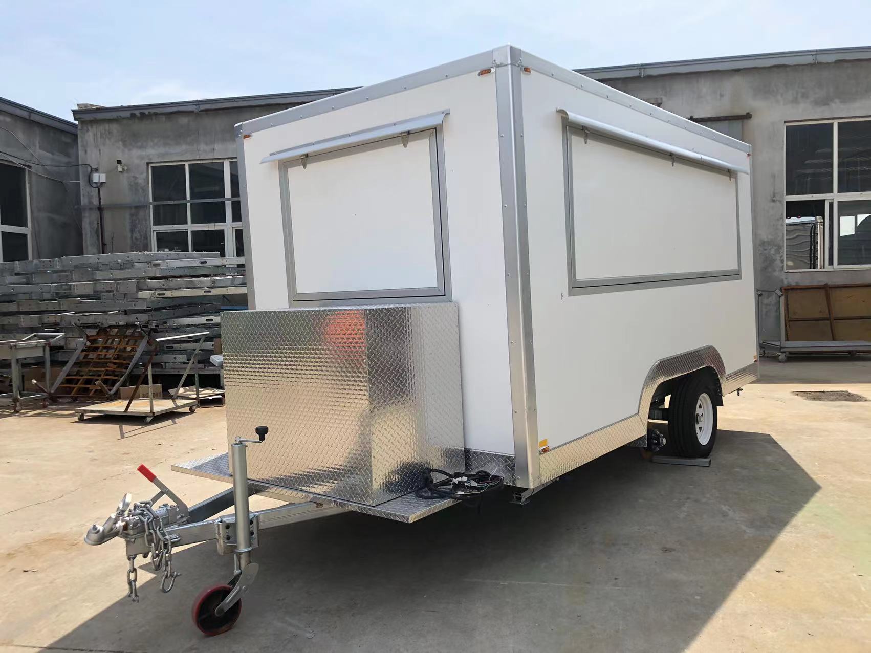 Upgraded Fiber Glass Food Trailer, Mobile Street BBQ Trailer for Sale