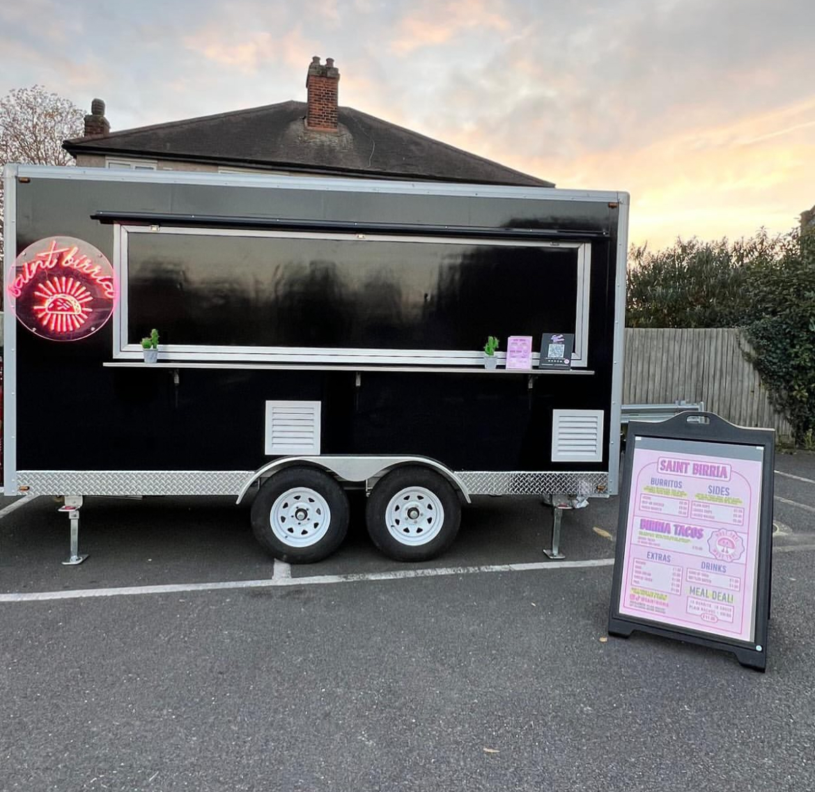 4 meters UK Standard Square Food Trailer, Box Mobile Trailer