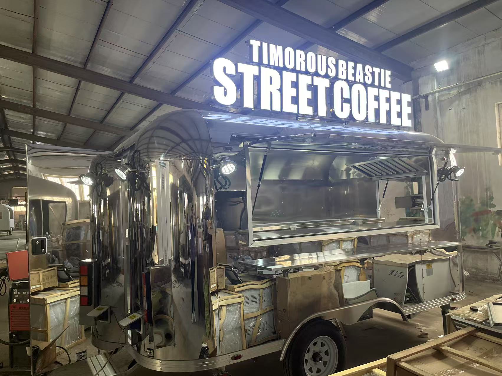 2025 Mirror Airstream Coffee Trailer Food Van