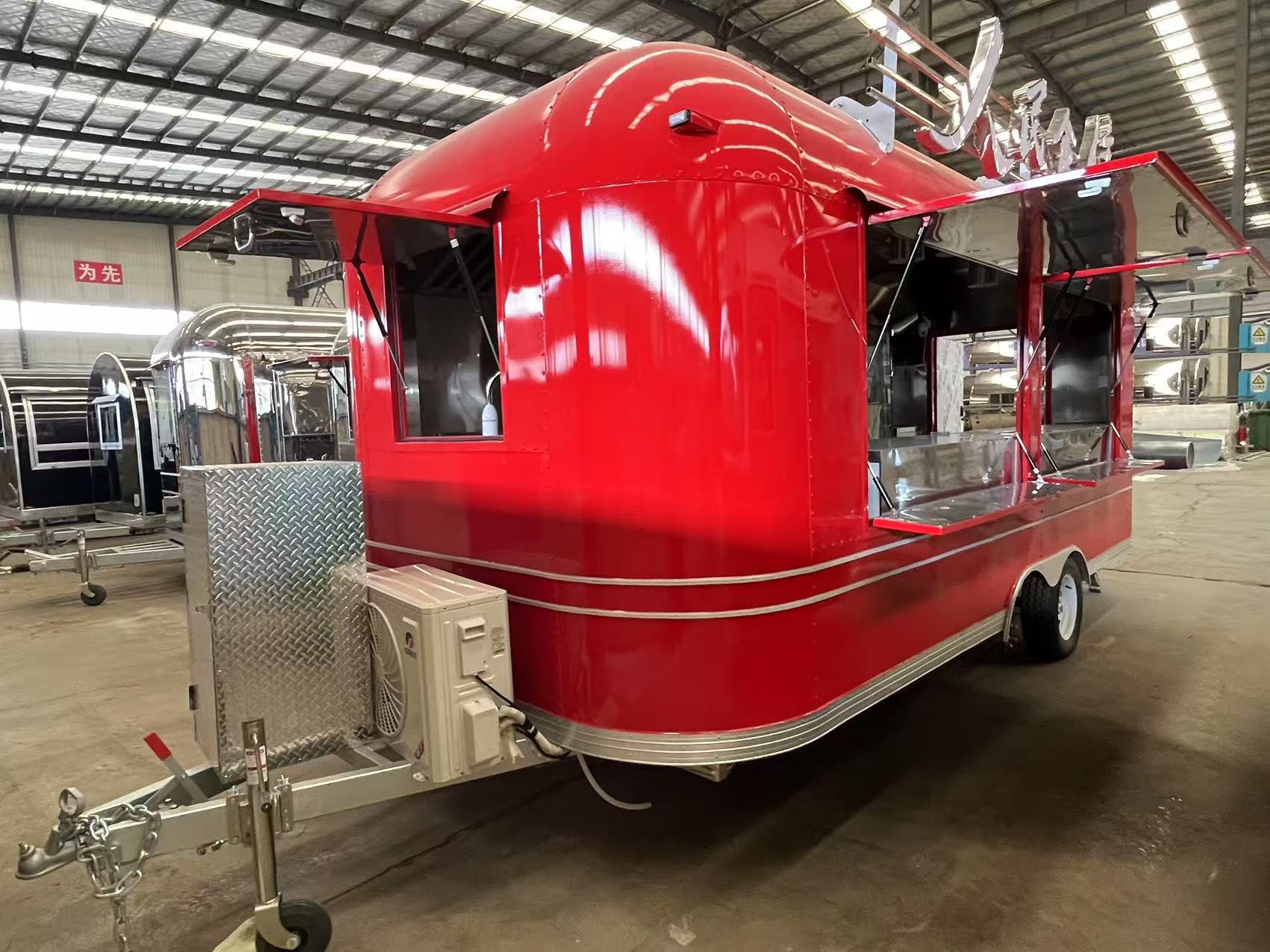 5 meters Long Colorful Airstream Food Trailer