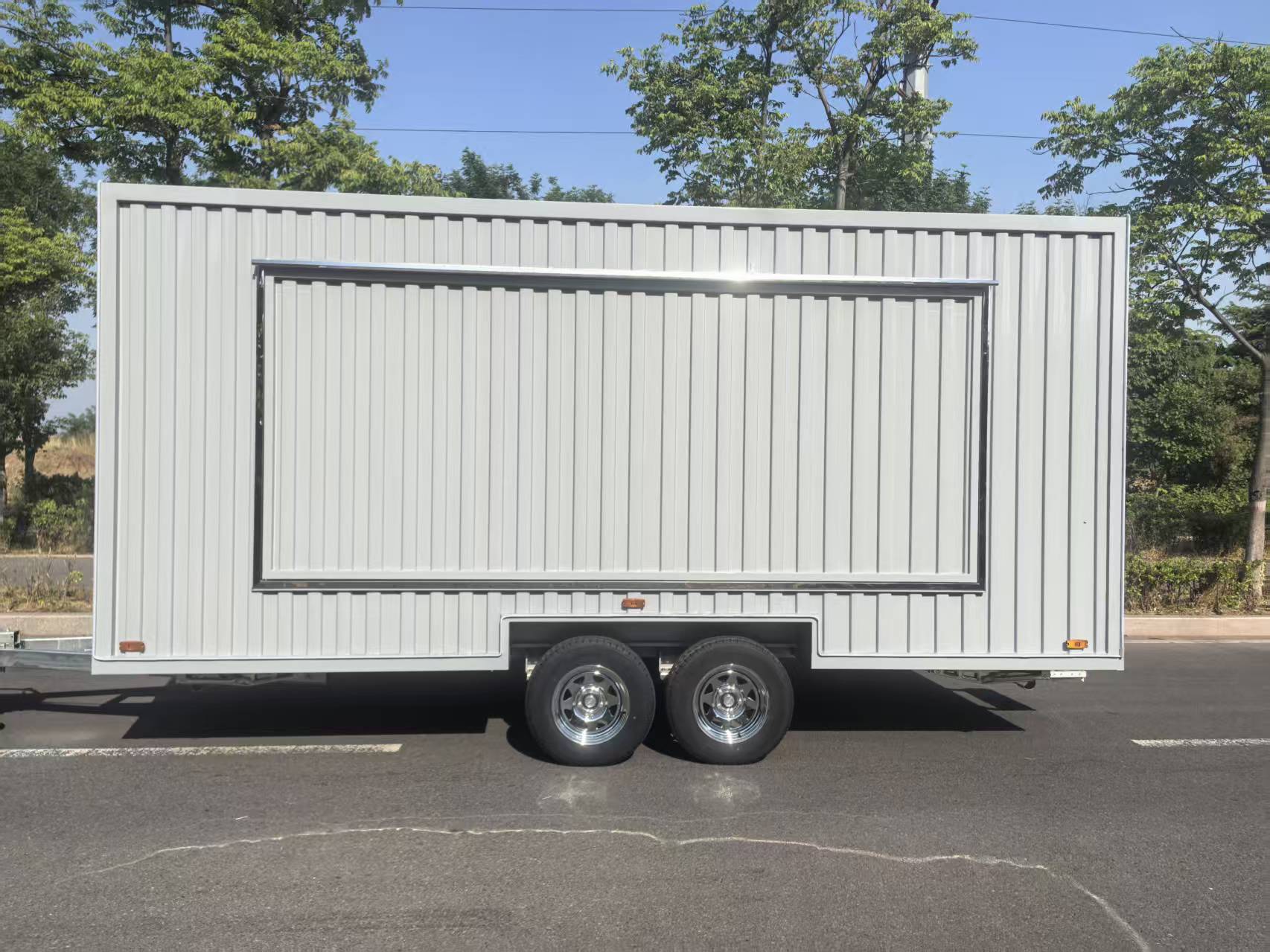 5M Wave-Shaped Square Food Trailer