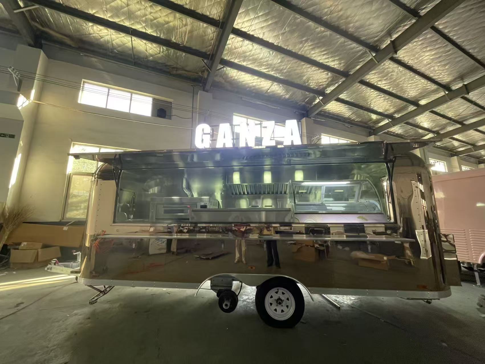 5.5M Golden Color Airstream with a Gas Oven 