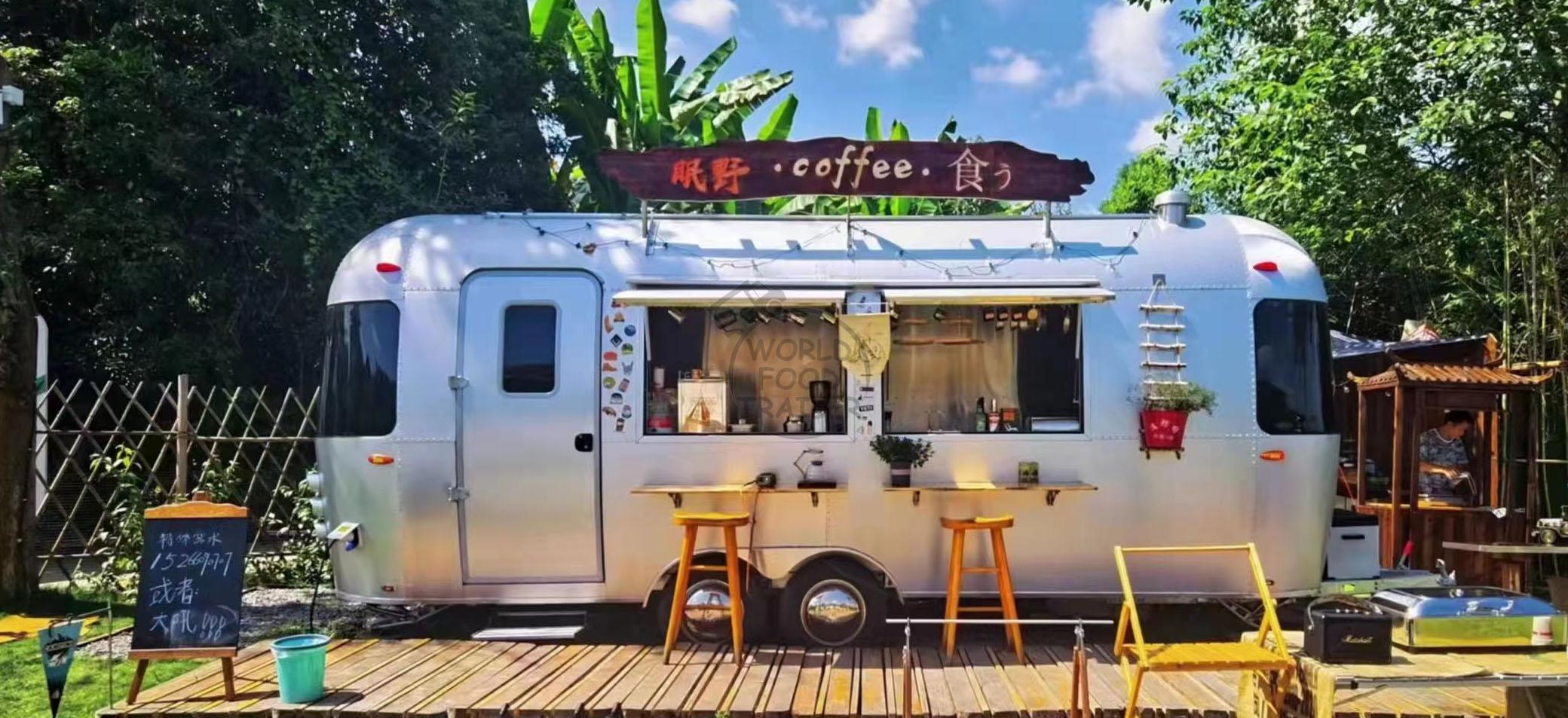 Airstream Food Trailer, Mobile Food Shop on Wheels, Food Trailer Van BBQ Cooking Van