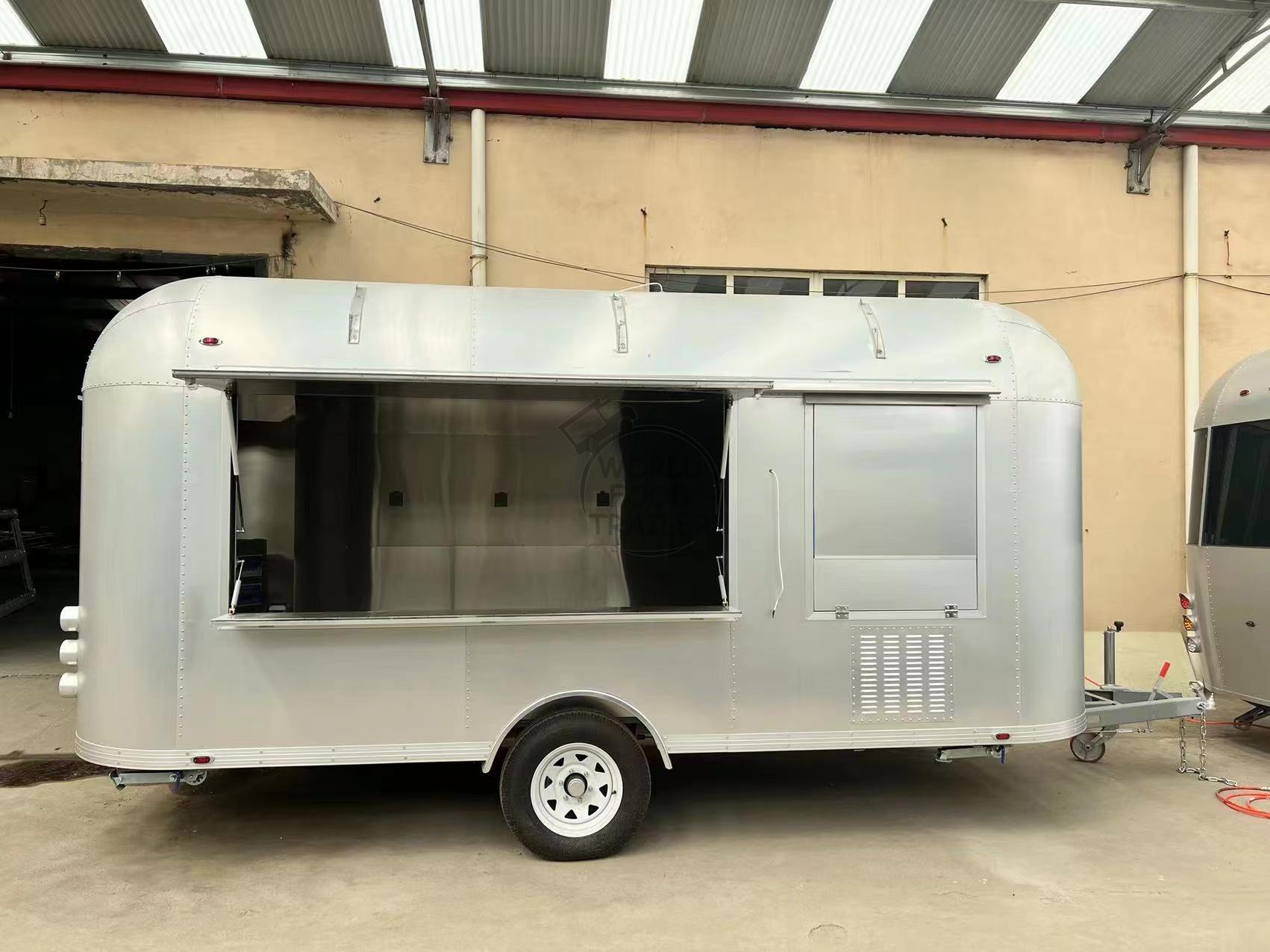 Airstream Food Trailer, Mobile Food Shop on Wheels, Food Trailer Van BBQ Cooking Van