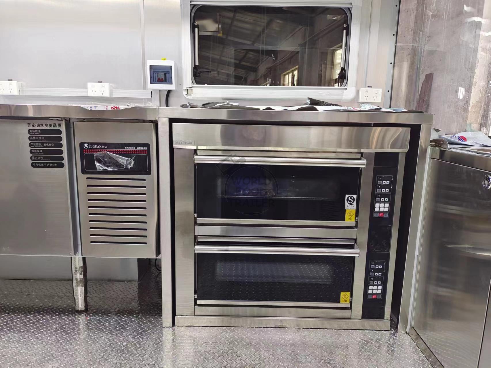 Oven install on airstream food trailer