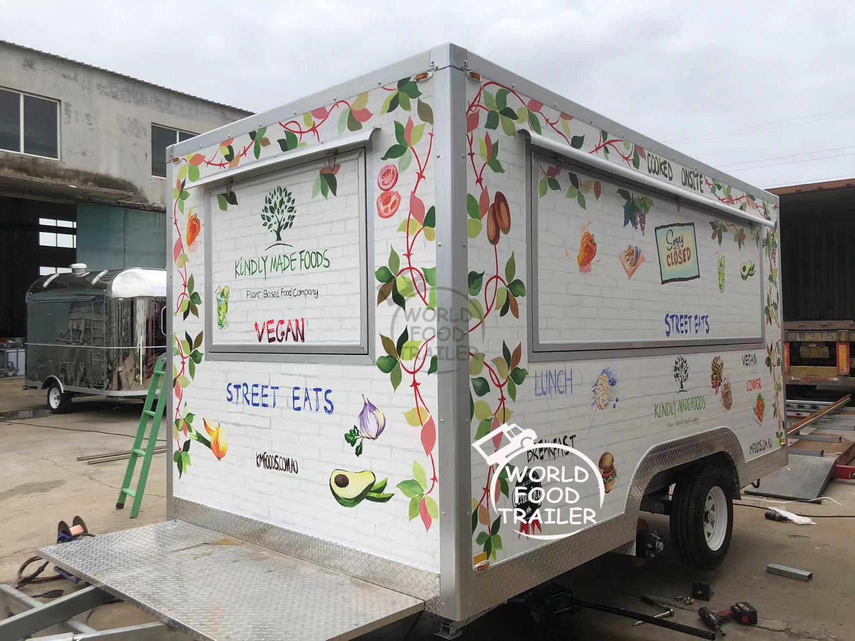 Square Food Trailer, Food Van