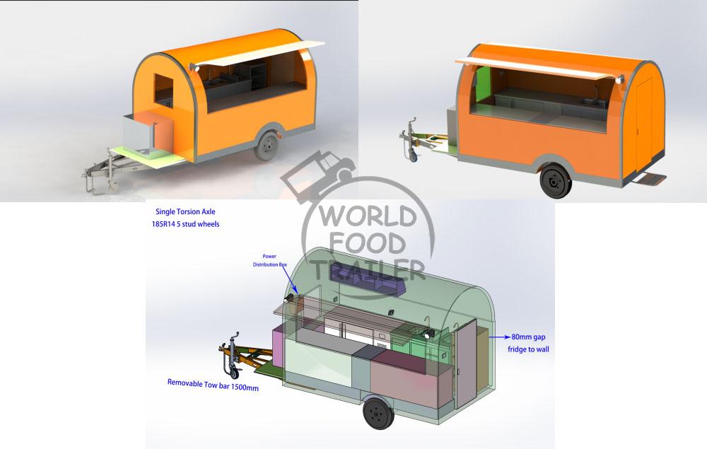 Food Trailer Food Truck Smart Round Food Trailer